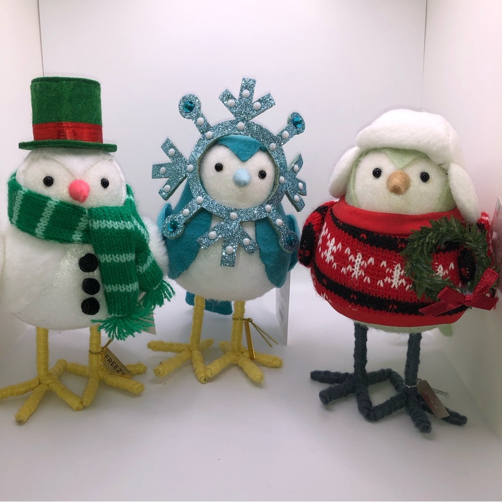 Winter 2022 Spritz Birds: Flock of 3 FREEZY, FRACTAL & FIKA (From Target)